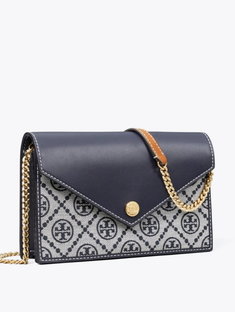 Tory Burch NWTs T Monogram Envelope Chain Walletp